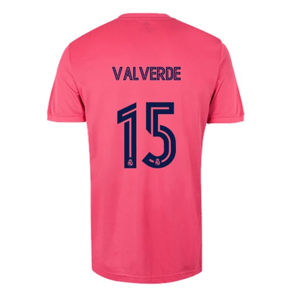 Camiseta Real Madrid Segunda Equipación NO.15 Valverde 2020-2021 Rosa